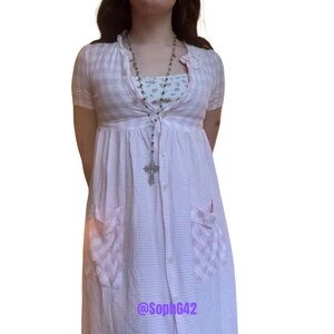 Cottage-core vintage pink dress